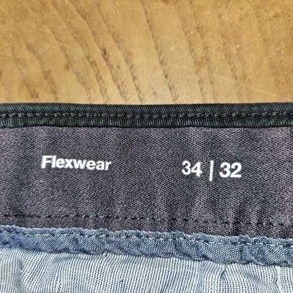 Men’s Sonoma Flexwear Straight Leg Black Cargo Khaki Pants 34x32 Utility Stretch - Picture 7 of 9